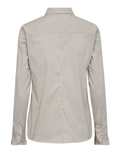 Mos Mosh - MMMattie Flip Stripe Skjorte - Safari 